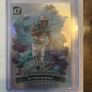 Panini Donruss Downtown De'Von Achane Card - Blue and Green